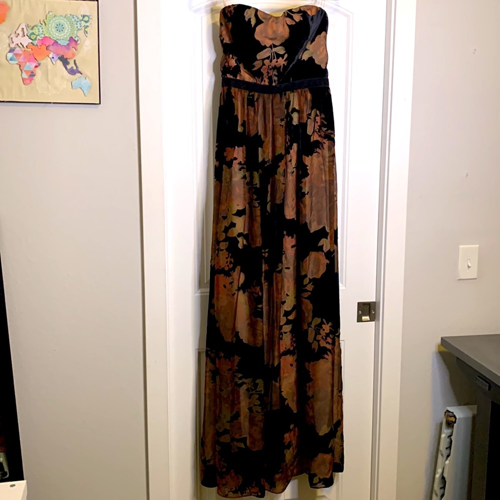 ERIN Erin Fetherston Rosalind Floral Velvet Burnout Maxi Dress Size 10